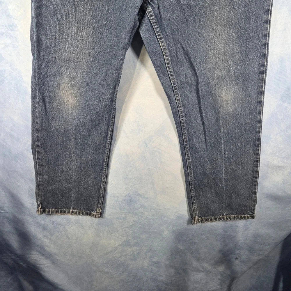 Van Heusen Mens Straight Leg Jeans 36x29 Blue Medium Wash 100% Cotton Denim